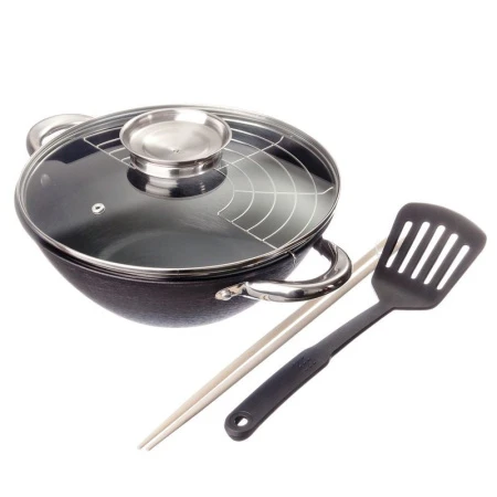 Казан 3л чугун SATOSHI АП нерж.ручка стекл.крышка 26см (4)