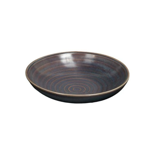 Тарелка глубокая для пасты 20см 800мл фарфор TERRA сине-коричневый [11016] (6)