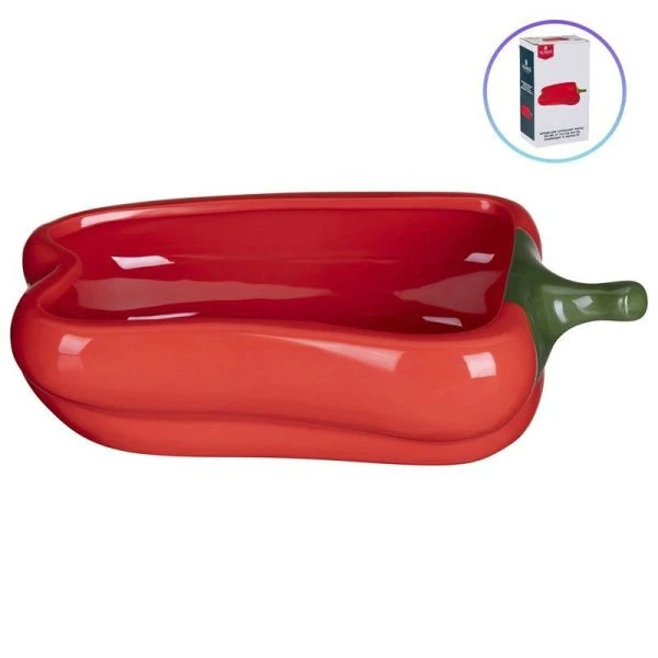 Блюдо для запекания 500мл 21*12,5*6см керамика ПЕРЕЦ (18)