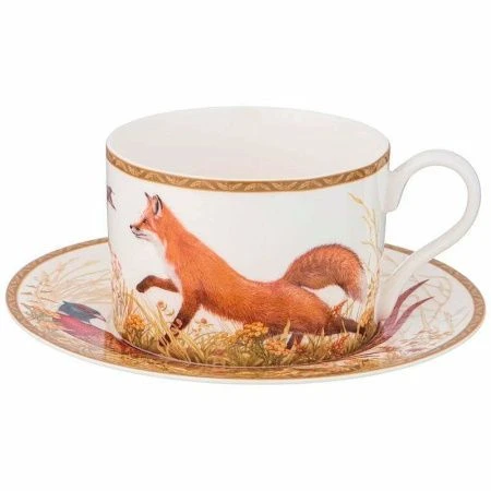 Чайный набор 2пр фарфор ОХОТА на 1 персону 300мл (36)