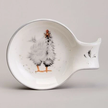 Подставка под ложку 15*11,5*2,5см керамика FUNNY HENS (48)