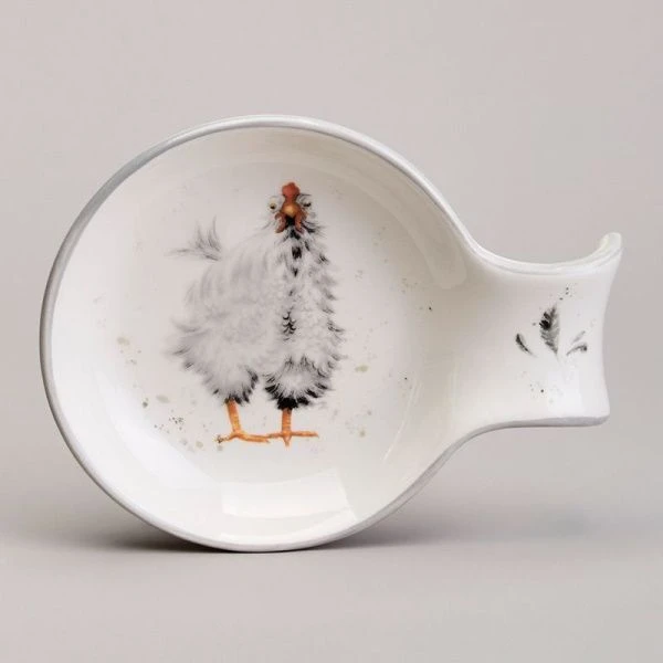 Подставка под ложку 15*11,5*2,5см керамика FUNNY HENS (48)