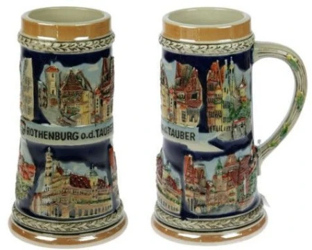 Кружка пивная 850мл керамика РОТЕНБУРГ-НА-ТАУБЕРЕ коллекционная 114413 (12)