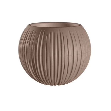 Кашпо 1,7л 18*21см пластик СФЕРА мокачино (8)
