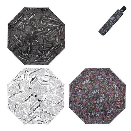 Зонт женский суперавтомат 3 сложения 8 спиц полиэстер горох 701 Dolphin (12)