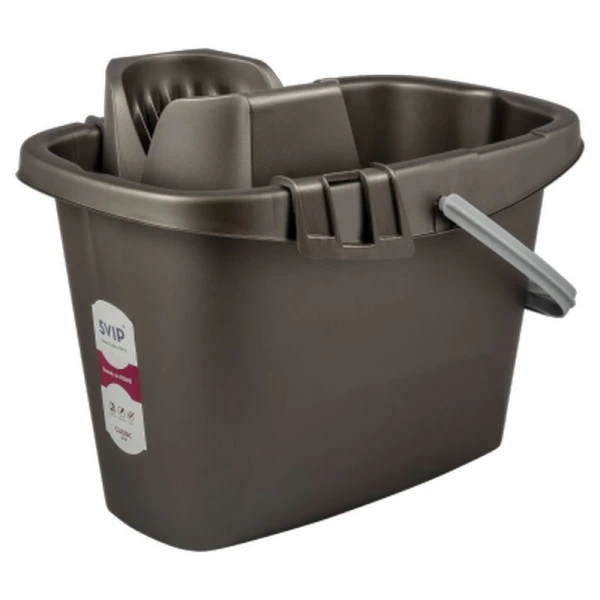 Ведро c отжимом 13л пластик Step антацит прямоугольное (10)