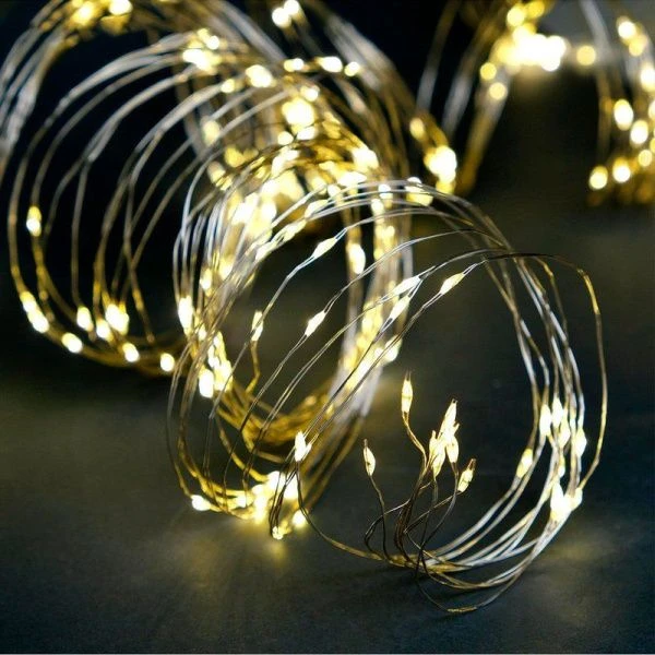 Гирлянда светодиодная Занавес Роса 2,8*3м USB, крючки, пульт, теплый белый свет