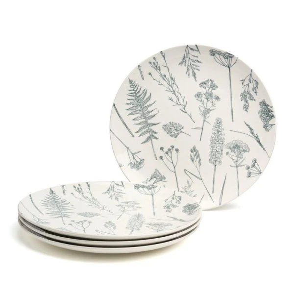Тарелки мелкие набор 4шт 27см фарфор Grasses обеденные (6)
