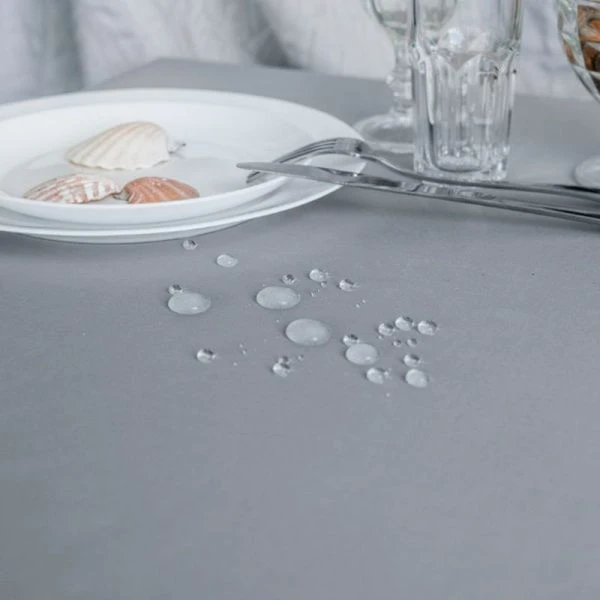 Скатерть 150*110см полиэстер 86% хлопок 14% ГЛАДЬ серая 3425-05