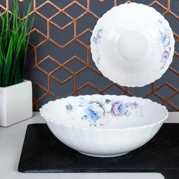 Салатник 480мл 15,5см стеклокерамика КОБАЛЬТОВАЯ РОЗА TW-60 (7326) (6/72)