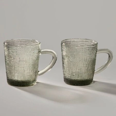 Кружки набор 2пр 250мл стекло TEMPO GREY (24)