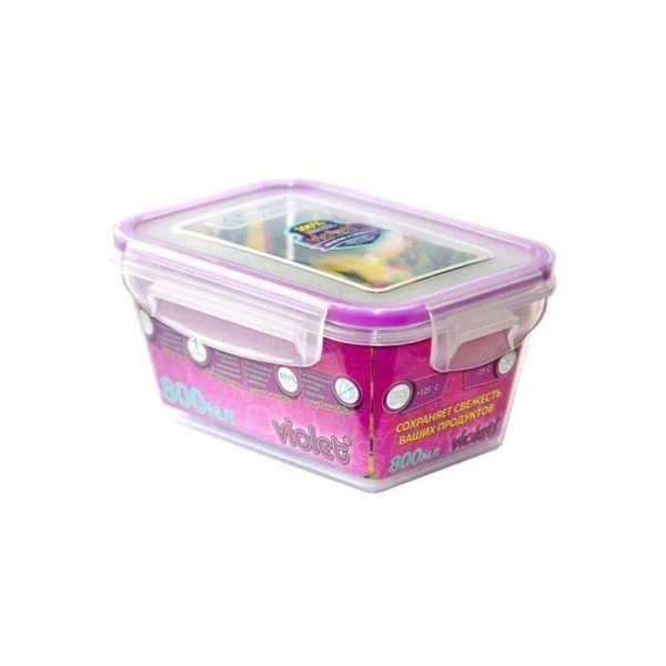 Контейнер пищевой 2,1л 200*140*125мм пластик прямоугольный герметичный прозрачный (12)