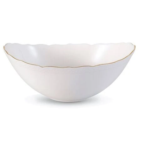 Салатник 610мл фарфор КРУЖЕВО овальный (12)