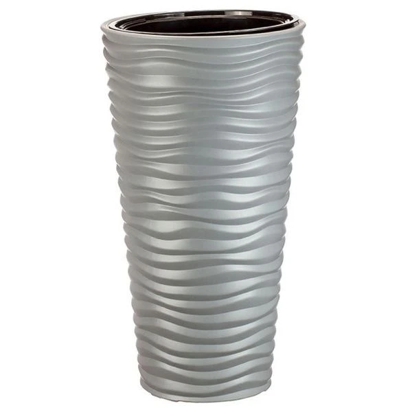 Кашпо 42л d340мм h630мм пластик ДЮНА со вставкой 9л Серый (1)