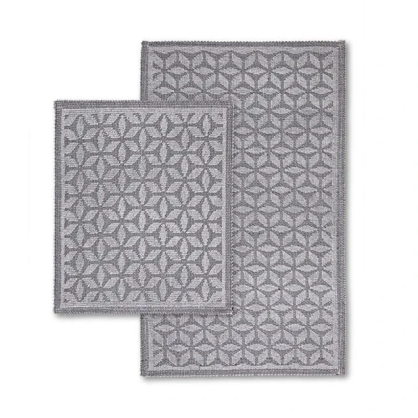 Набор ковриков в ванную 2пр 60*100/50*60см хлопок COTTON PACIFIK BEYAZ (5)