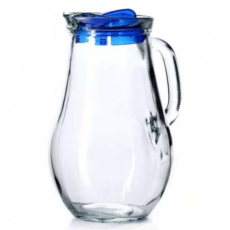 Кувшин 1,85л стекло БИСТРО с крышкой голубой без п/у (6)