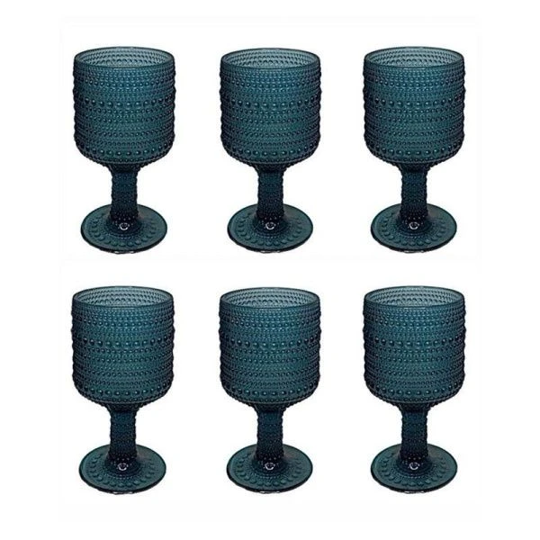 Бокалы набор 6шт 300мл стекло Jupiter Fortessa синий (А146)