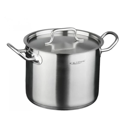 Кастрюля 5л 20*16см нерж.сталь ОБЩЕПИТ мет.крышка индукция КТ-ОБ-05 (2)