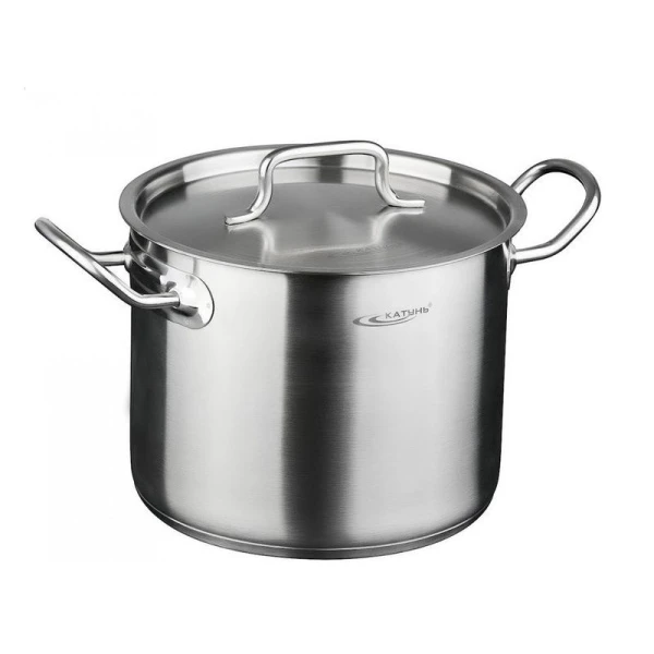 Кастрюля 5л 20*16см нерж.сталь ОБЩЕПИТ мет.крышка индукция КТ-ОБ-05 (2)