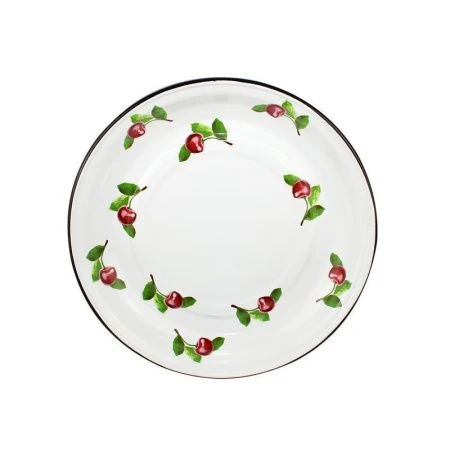 Блюдо 40см эмаль белое с рис. круглое 4,5л 40*5см 43004-152/4 (8)