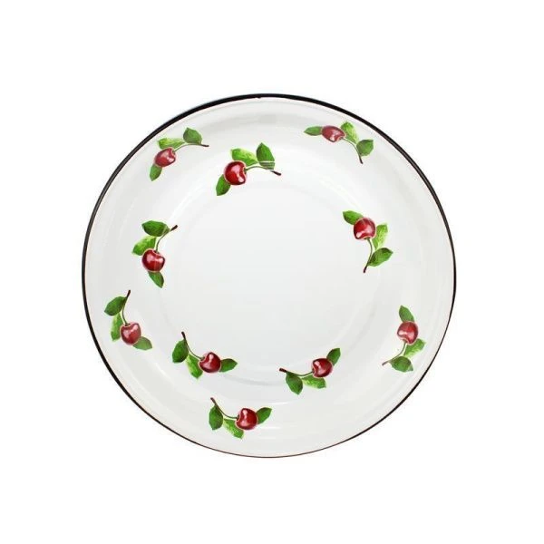 Блюдо 40см эмаль белое с рис. круглое 4,5л 40*5см 43004-152/4 (8)