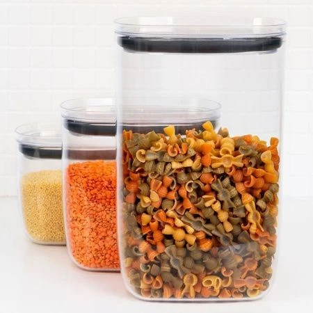 Емкость для сыпучих продуктов 2л 150*95*235мм пластик ШАЙН Графитовый (8)