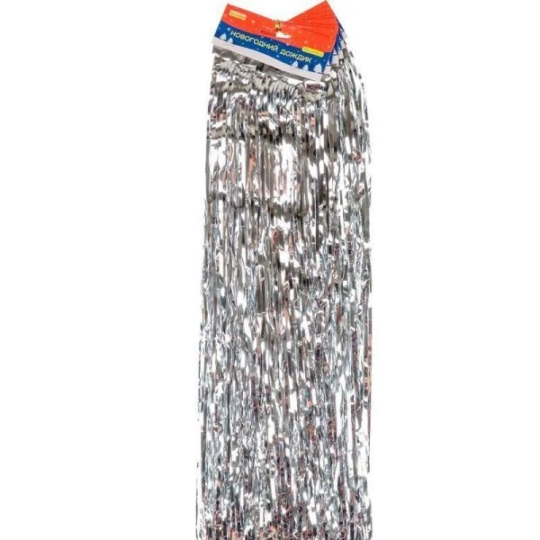 Дождик на елку 1,5*10см Волшебство, серебряный НУ-5496