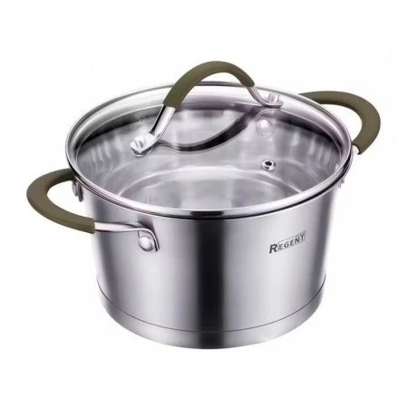 Кастрюля 1,6л нерж.сталь Oliva со стекл.крышкой 16*9,5см 67-1216 (6)