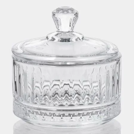 Ваза сервировочная с крышкой стекло (72)