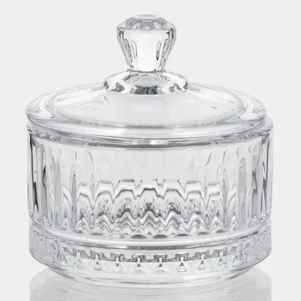 Ваза сервировочная с крышкой стекло (72)