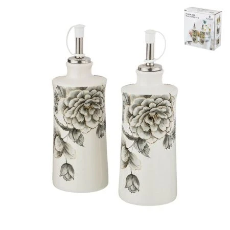 Набор бутылок для масла/уксуса керамика 2пр 300мл Вдохновение 6,5*14,5см (32)