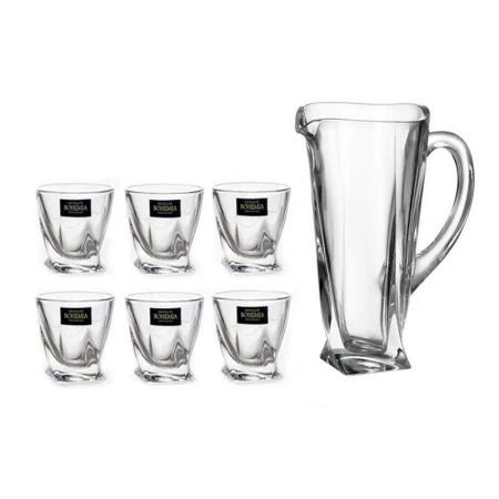 Набор питьевой стекло КВАДРО графин 800мл, 6стаканов 340мл (3)