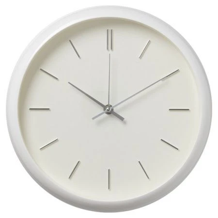 Часы настенные 30см пластик РУБИН Классика белые (10)