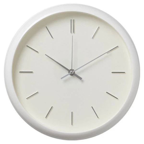 Часы настенные 30см пластик РУБИН Классика белые (10)