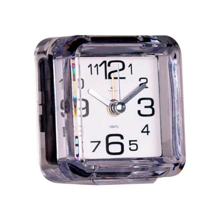 Будильник 7*7см кварц РУБИН Классика прозрачный (40)