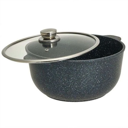 Казан 4л алюминий АП МЕГАЛИТ 14 стекл.крышка в инд.упаковке (4)