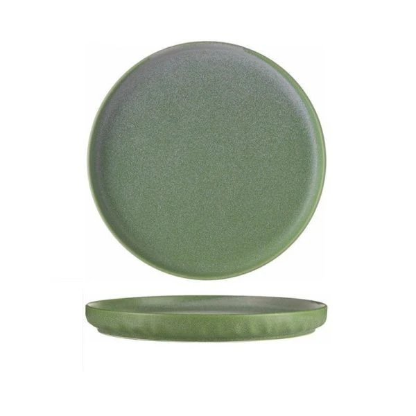 Тарелка мелкая 21см керамика BILLIBARRI OLD CLAY зеленая (6/24)