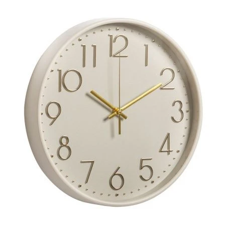 Часы настенные 30см пластик РУБИН Классика бежевый (10)