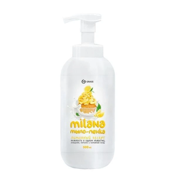 Пенка-мыло жидкое 500мл MILANA Лимонный пирог (12)