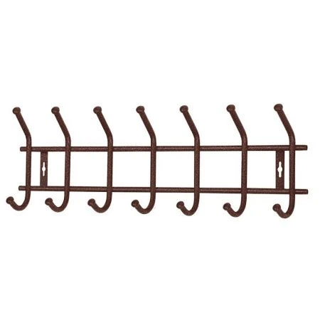 Вешалка 7 крючков настенная 665*192*80мм металл ВНТ7М медный антик (5)