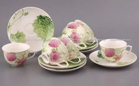 Кофейный набор 12пр 75мл фарфор на 6персон (12)