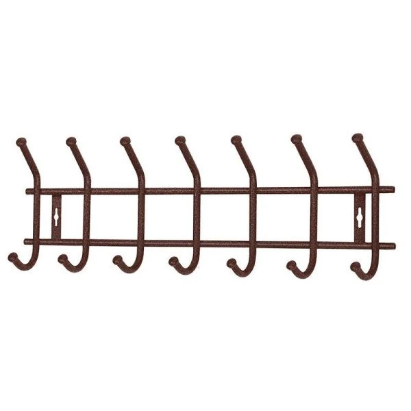 Вешалка 7 крючков настенная 665*192*80мм металл ВНТ7М медный антик (5)