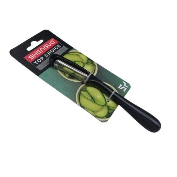 Овощечистка металл 16,5см черная E5111/JC-17408 (72)