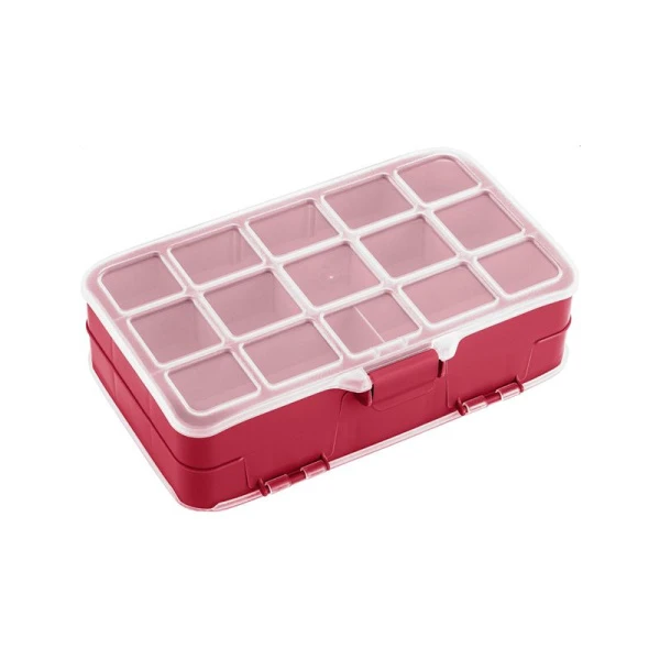 Органайзер для мелочей 20,5*13*6см пластик Blocker Expert 8" двухсторонний красный (15)