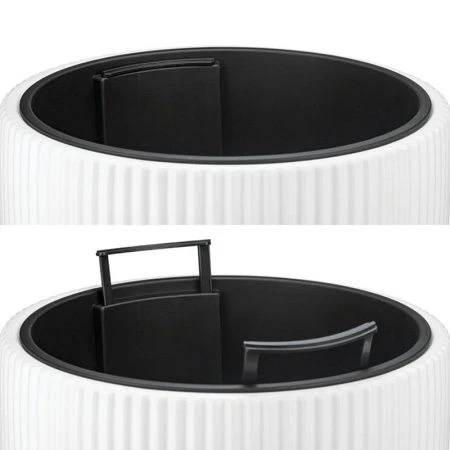 Кашпо 40л пластик СТРИП со вставкой Кремовый (1)