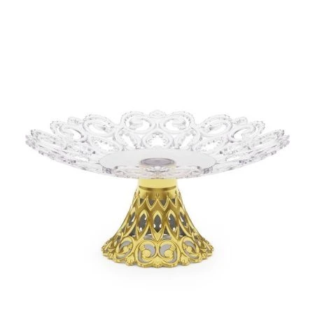 ЯЯЯСухарница на ножке пластик 211*97мм Свадебный переполох прозрачная (30) ВЫВОД