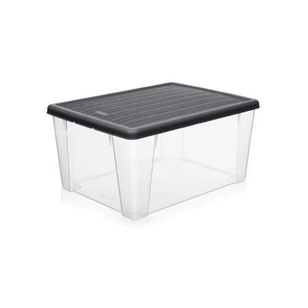 Контейнер для хранения 14л 390*290*170мм пластик ELEGANCE графитовый (6)