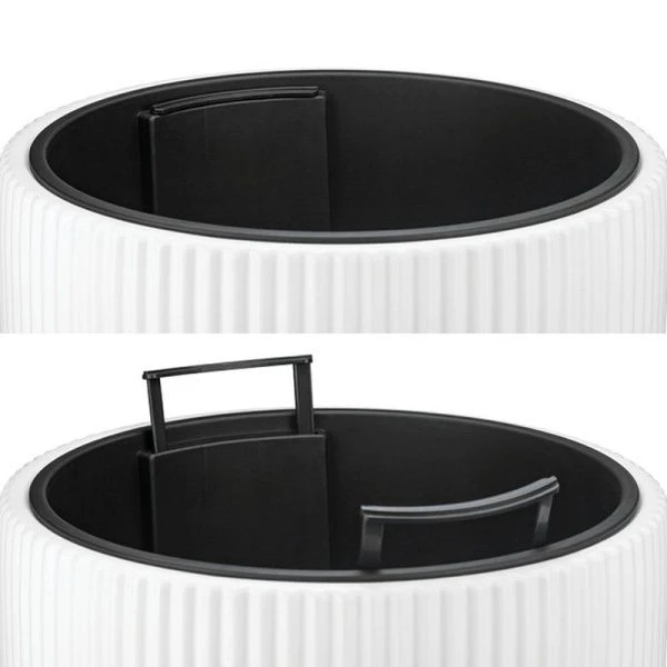 Кашпо 40л пластик СТРИП со вставкой Кремовый (1)