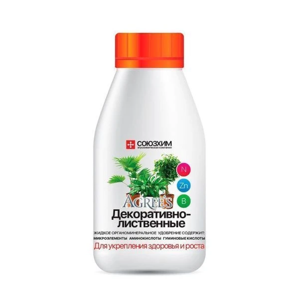 Удобрение жидкое органоминеральное 250мл Декоративно-лиственные (20)
