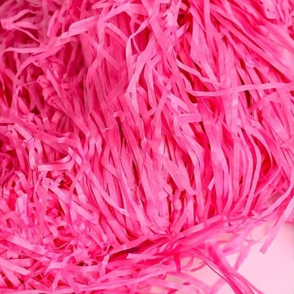 Наполнитель декоративный бумажный 100г фуксия